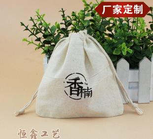Wholesale custom folk style cotton bag accessories bag color customized logo beads flannel bag