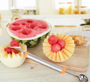 [1637] stainless steel ball dig fruit carving knife multifunctional watermelon fruit knife knife carved spoon digging ball