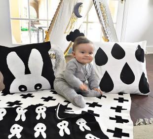 Spot ins explosion of cotton knitted blanket baby blankets rabbit cross section air conditioning blanket a wholesale