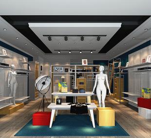 A full set of clothing store shelves custom design of the workman workshop ZJF commercial space design decoration decoration dress shop