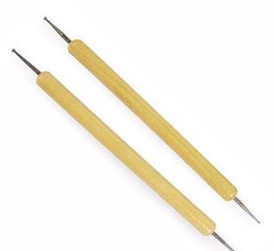 Manicure supplies DIY jewelry material nail flower pen hook flower pen needle double wooden drill pen